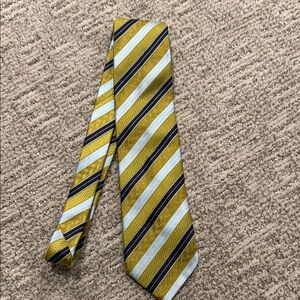 Ermenegildo Zegna Yellow and Black Striped Tie